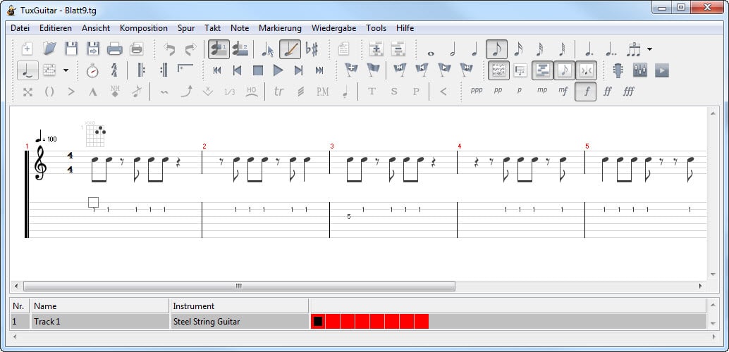 Tools für Gitarristen – TuxGuitar